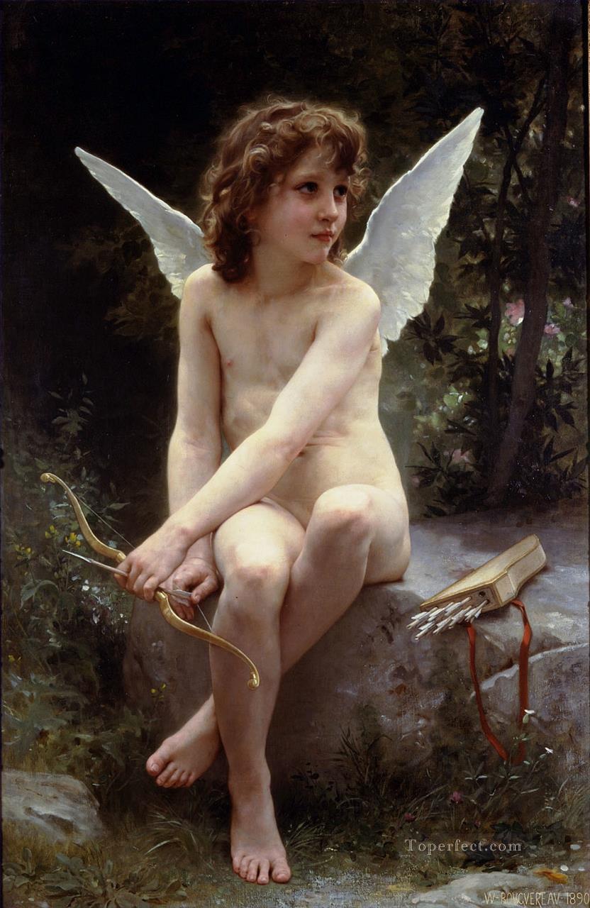 Amour a laffut angel William Adolphe Bouguereau Oil Paintings